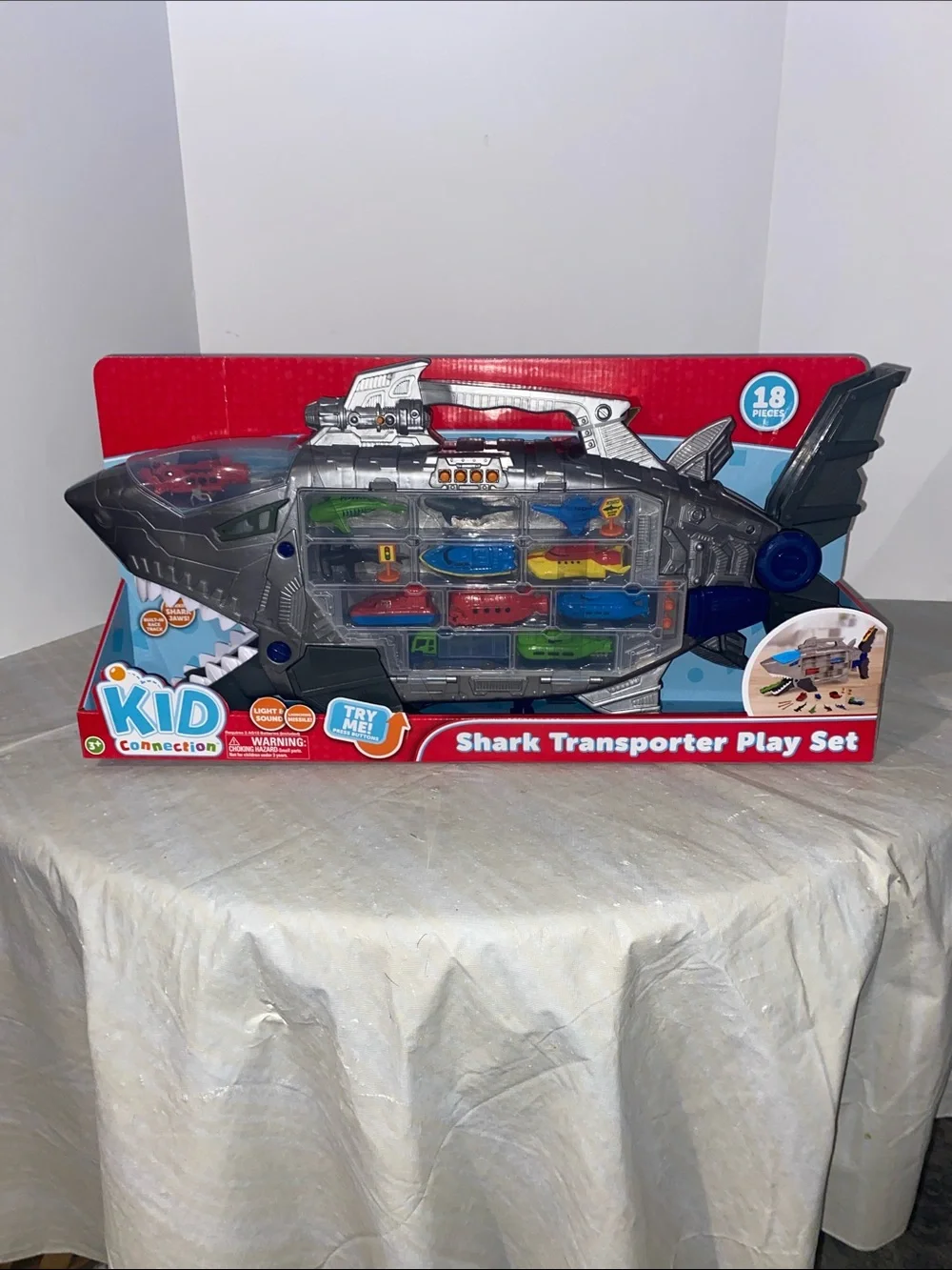 Kid Connection Shark Transporter Play Set - Gray and Blue